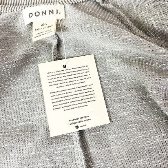 Donni Sandwash Ribbed Long Line Cardigan OS - Picture 11 of 12